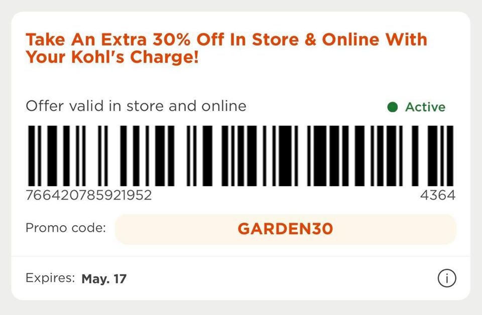 Kohls 30% OFF Coupons Code plus Free Shipping May 2020