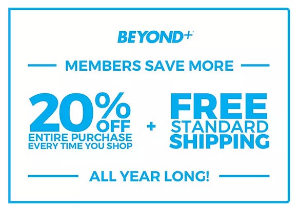 20% Off Sitewide + Free Shipping With Beyond+ Members