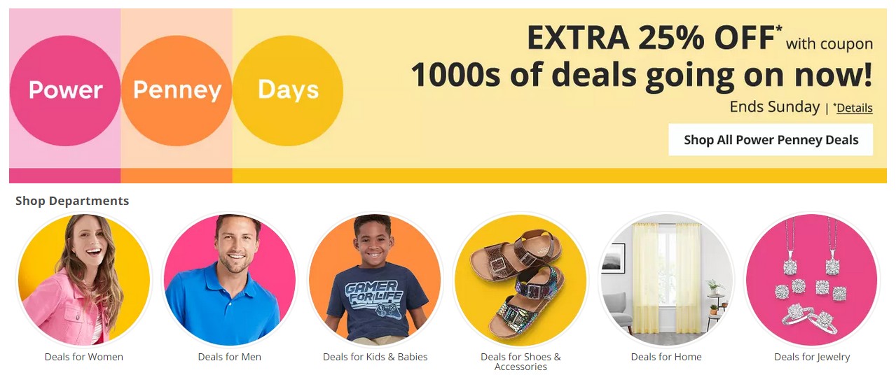 JCPenney Extra 25% Off Power Penney Days