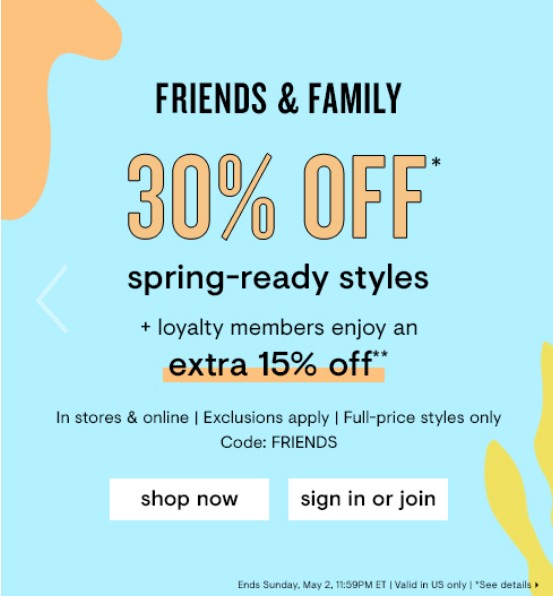 LOFT 30% Off Spring-Ready Styles + Special Offer For Loyalty Members