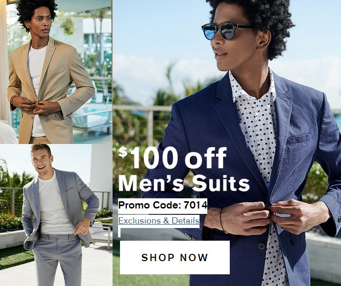 Express $100 Off Men's Suits With + 50% Off Styles We Love