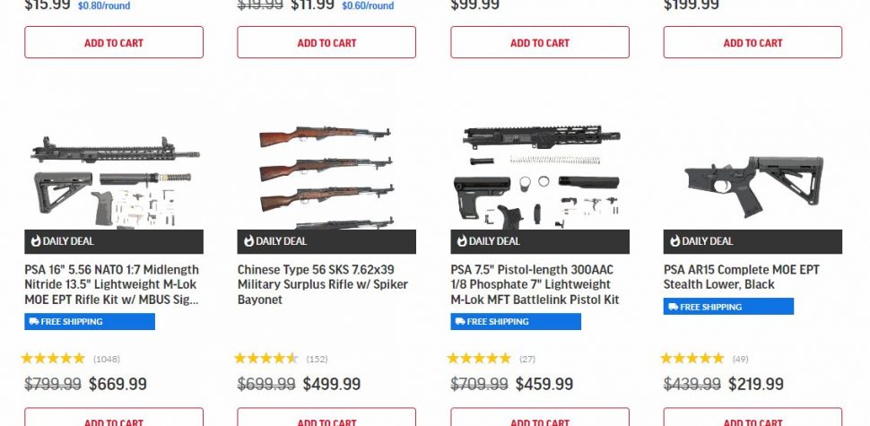 Palmetto State Armory Daily Deals on Guns, Ammo & Parts